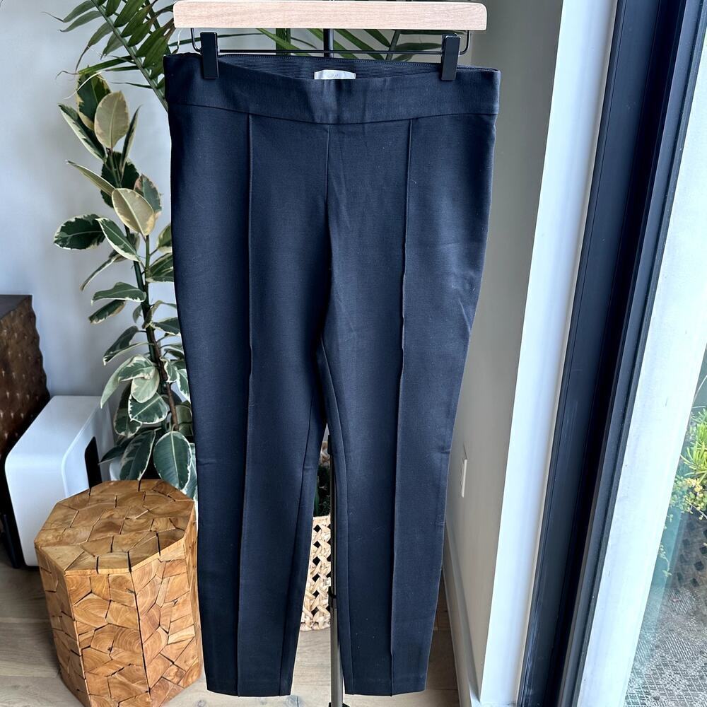 H&M Black Slim Fit Trousers Size M Work Office Pants 29" Inseam